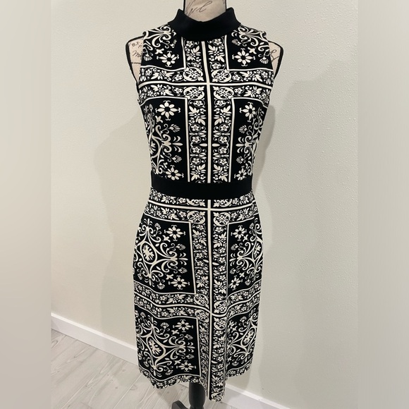 Beautiful J. McLaughlin black and white dress size small EUC - Picture 2 of 7